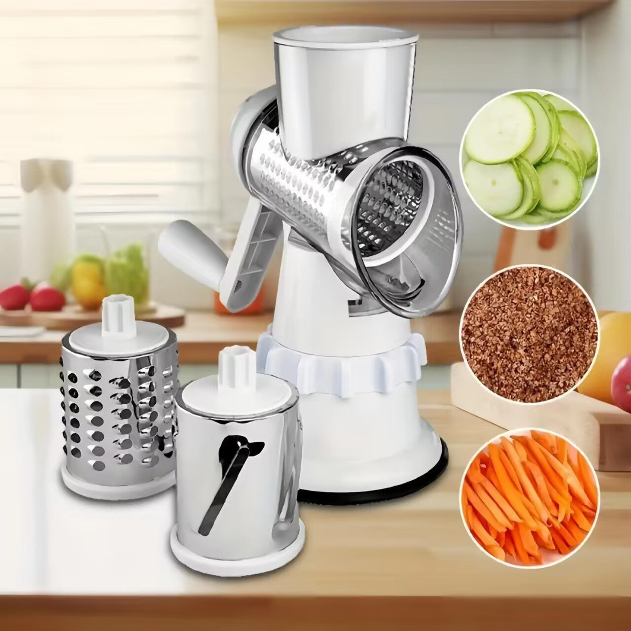 Hand-Cranked Vegetable Cutter