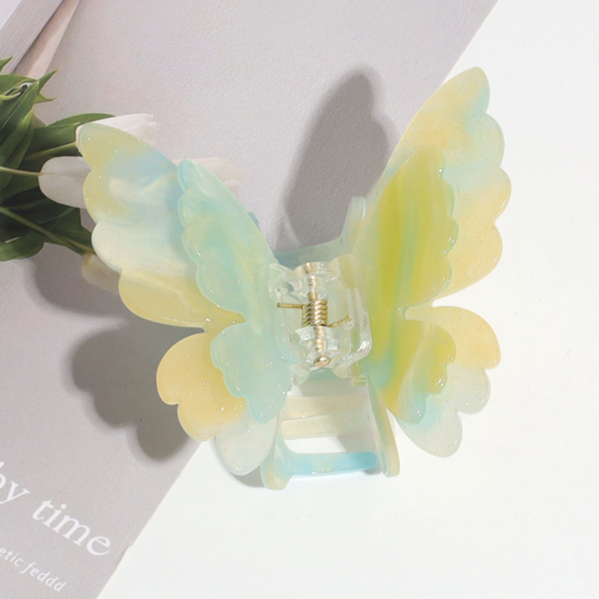 Double-layer Butterfly Gradient Pearlescent Hair Clip