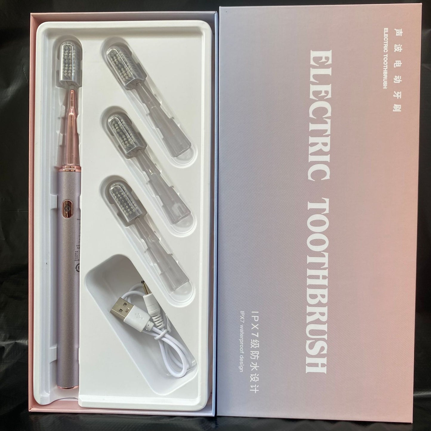 Rechargeable Sonic Electric Toothbrush with Soft Bristles