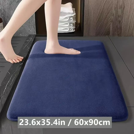 Coral Velvet Bathroom Floor Mat