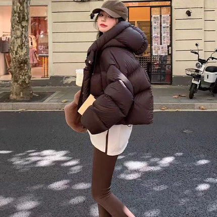 Women's Loose Fit Hooded Puffer Jacket