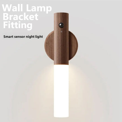 Rechargeable Sensor Wall Lamp with Wood Design