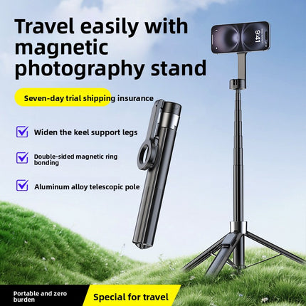 Telescopic Bluetooth Selfie Stick with Magnetic Mount