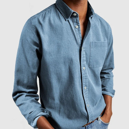 Men's Long Sleeve Turn-Down Collar Shirt