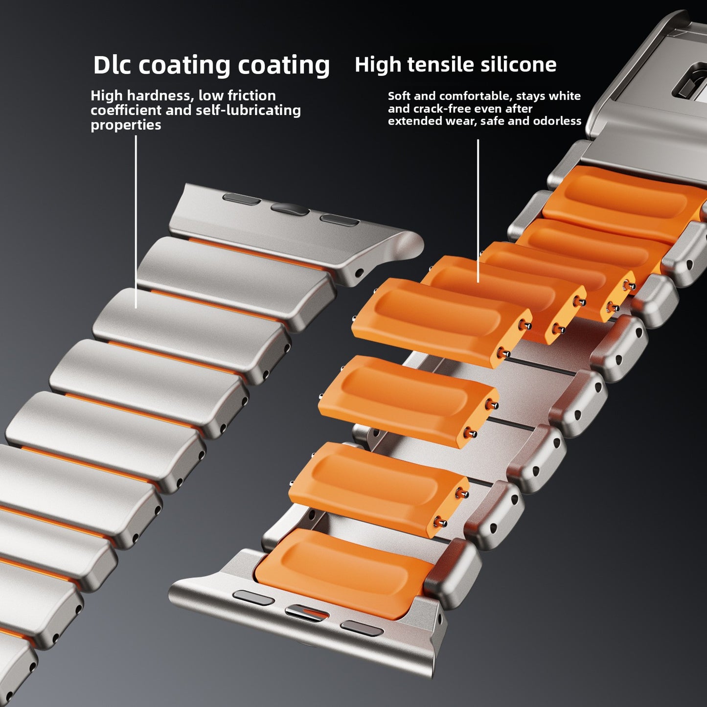 Apple Watch Strap Magnetic Silicone Metal