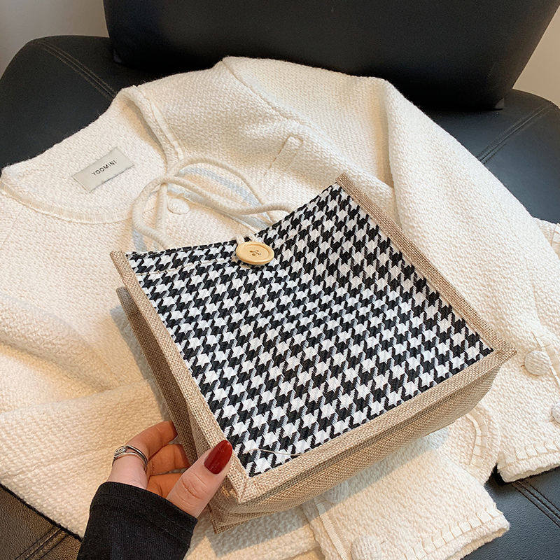 Stylish Geometric Print Soft Handle Handbag for Women