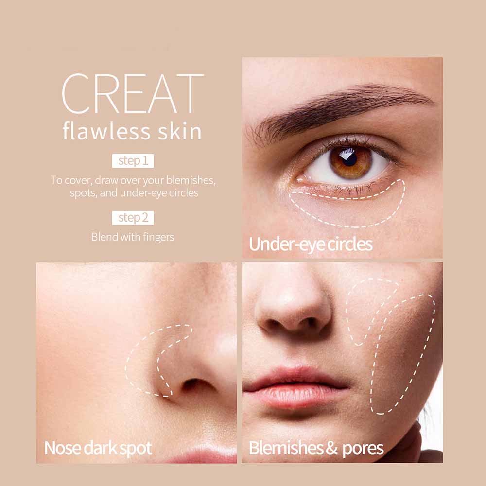 قلم كونسيلر مقاوم للماء، كونسيلر، كريم أساس، كونسيلر يدوم طويلاً، يخفي العيوب، يعالج حب الشباب، ينعم البشرة، يرطب البشرة، قلم مكياج