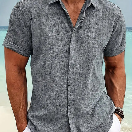 Mens 3D Printed Lapel Shirt