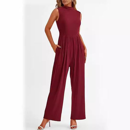 Elegant Sleeveless Wide-Leg Jumpsuit