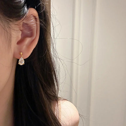 Water Drop Zircon Earrings