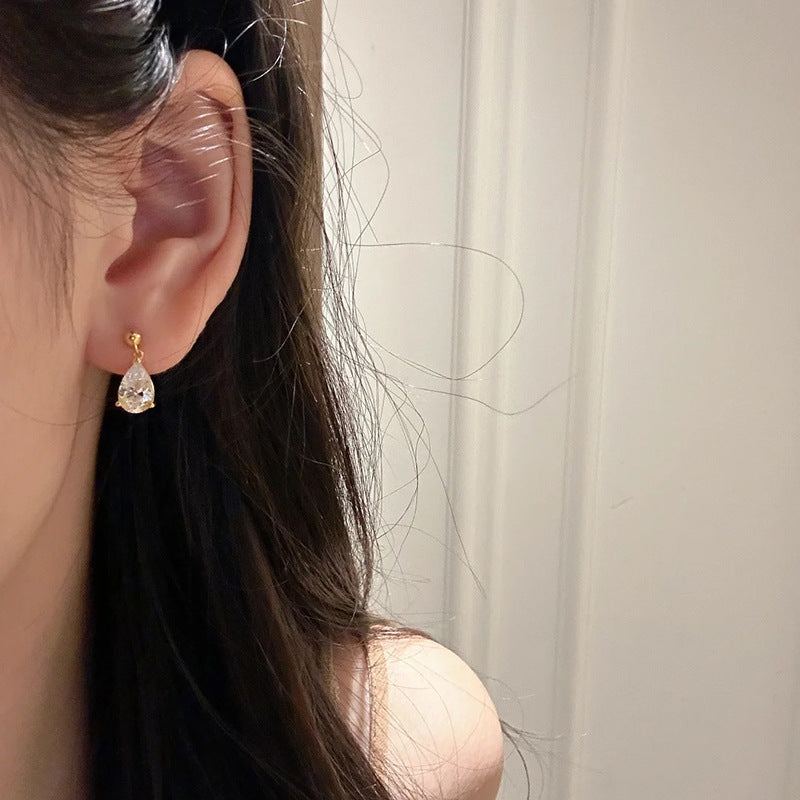 Water Drop Zircon Earrings