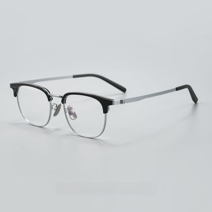 Pure Titanium Half-Frame Glasses