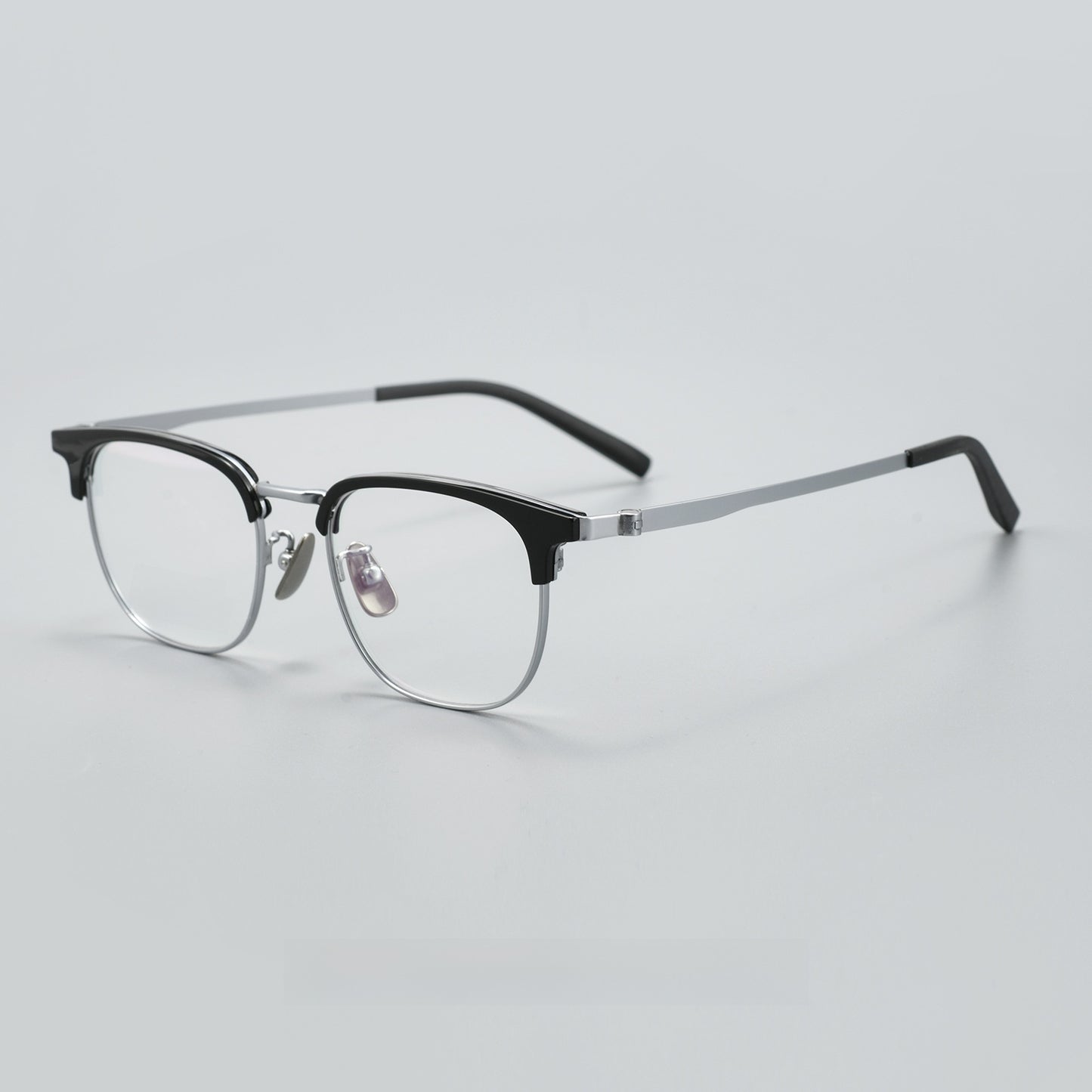 Pure Titanium Half-Frame Glasses