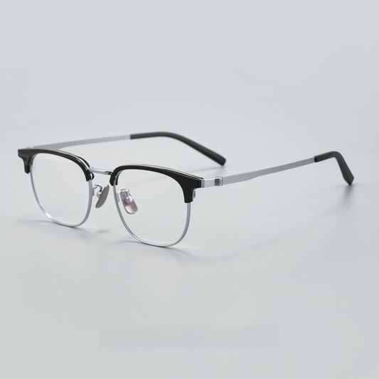 Pure Titanium Half-Frame Glasses