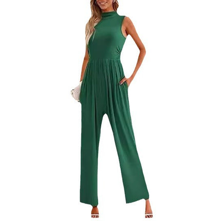 Elegant Sleeveless Wide-Leg Jumpsuit