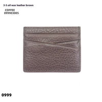 Leather Oil Edge Oblique Thin Bank Card Holder Soft Cowhide Document Package