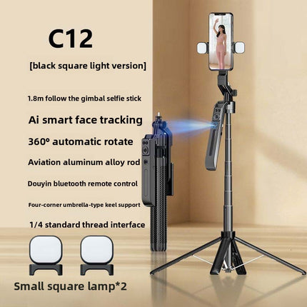 AI Tracking Phone Gimbal with Extendable Selfie Stick