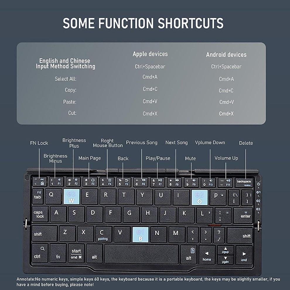 Jomaa Foldable Bluetooth Keyboard for Mobile Devices