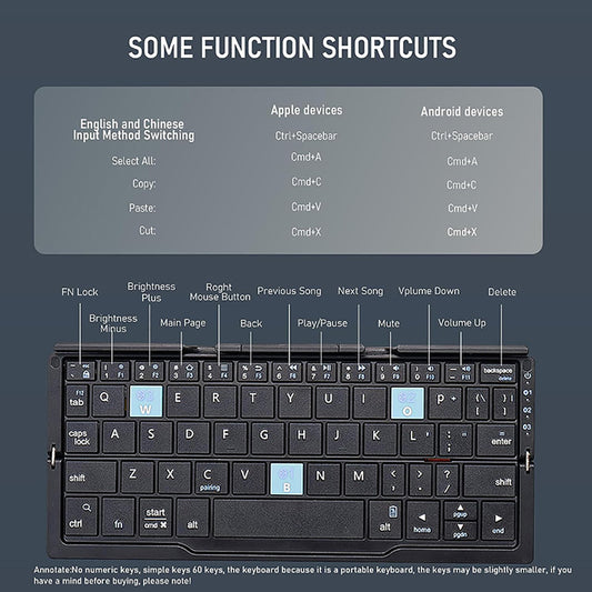 Jomaa Foldable Bluetooth Keyboard for Mobile Devices