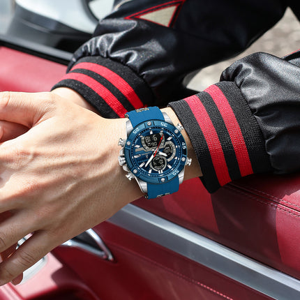 Men's Luminous Dual Display Waterproof Watch
