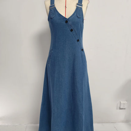 Womens Vintage Denim A-line Dress