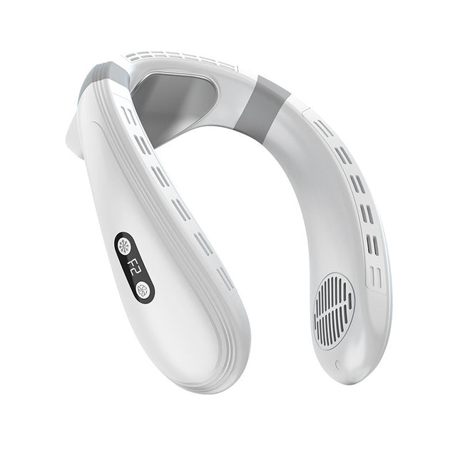 Portable USB Hanging Neck Fan with Digital Display