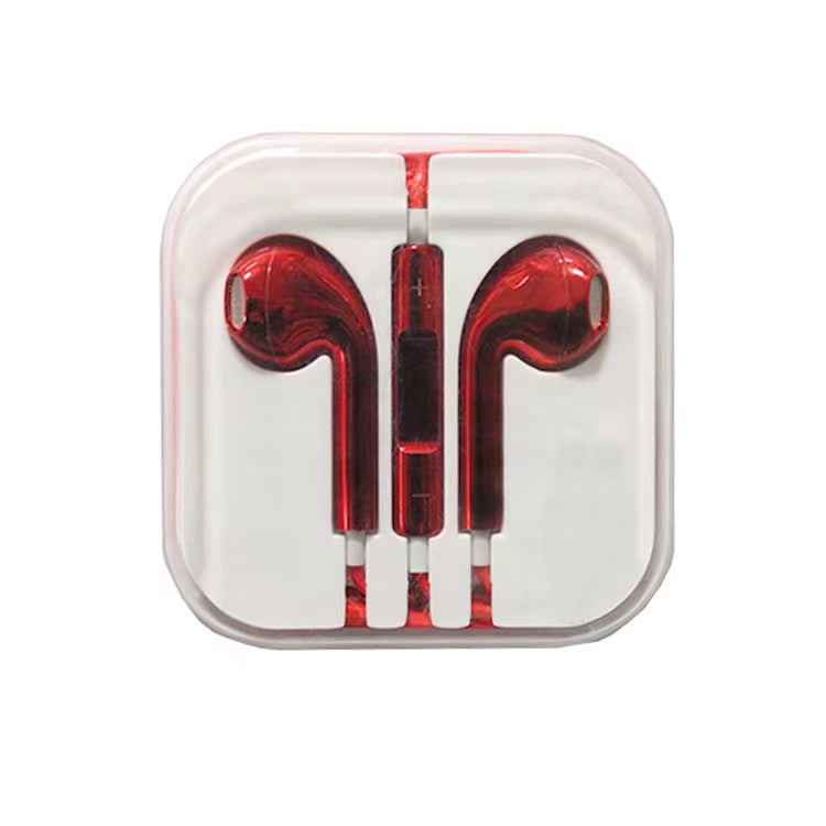 Semi-In-Ear Wired Headphones with Microphone and Bass Sound