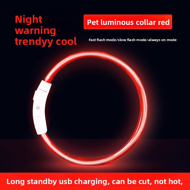 Dog and cat glow-in-the-dark collars