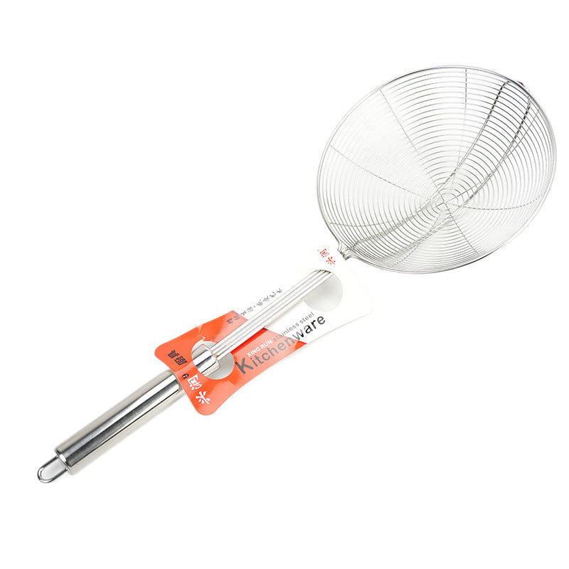 Four-line large round stainless steel strainer