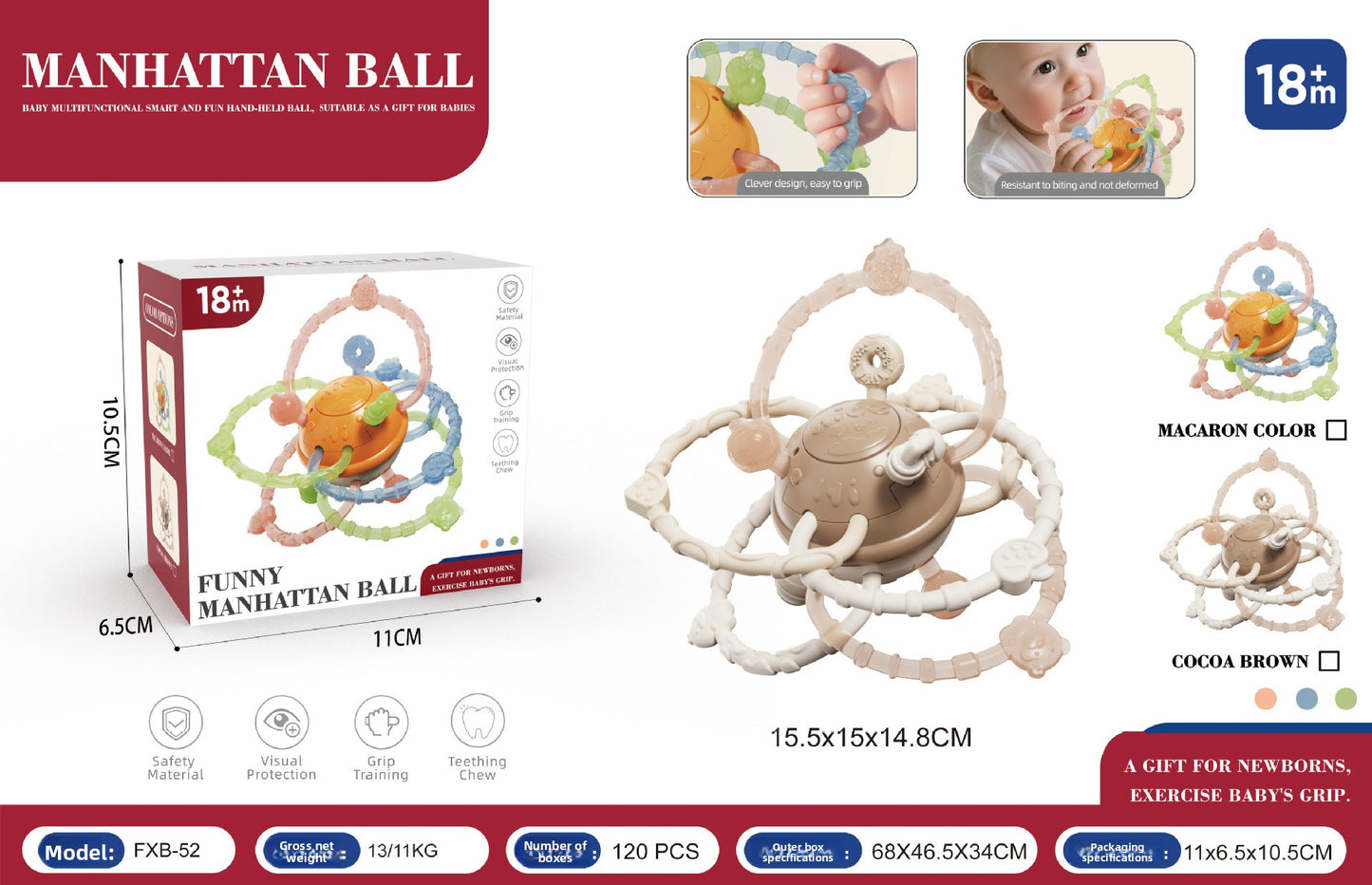 Baby Silicone Teething Ball Toy
