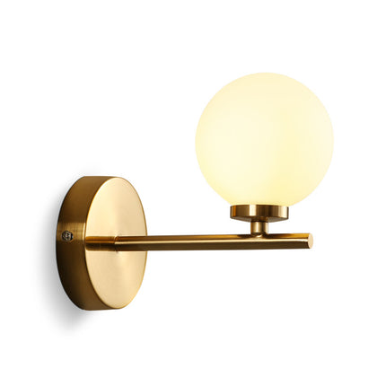 Nordic Glass Wall Lamp with Gold Electroplated Finish