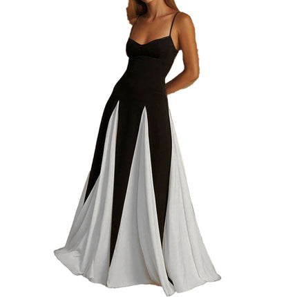 Elegant Casual Colorblock Strap Dress for Women