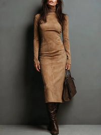 Cross-border New Autumn And Winter Sexy Slim Long-sleeved Bottom Dress Women's Slimming With Coat Temperament Hip Skirt