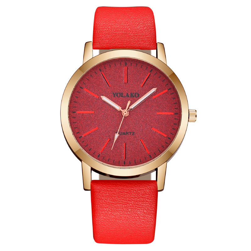 Ladies Quartz Watch Leather Strap
