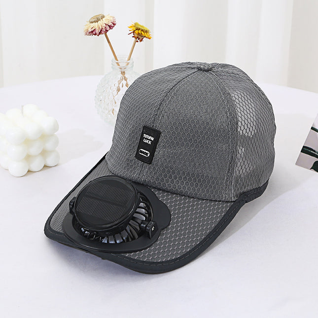 Solar Powered Cooling Hat with Adjustable Fan