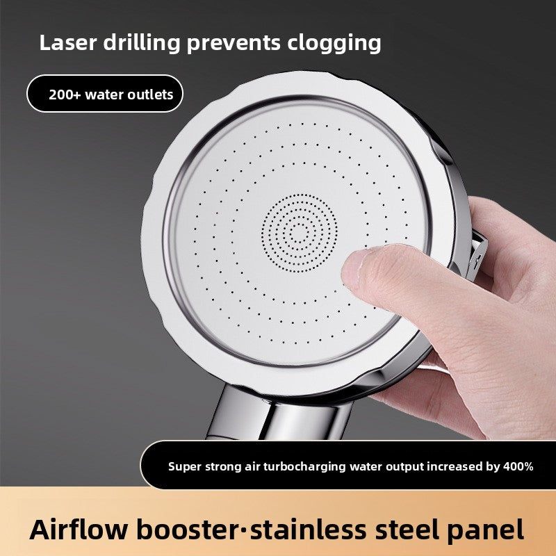 Pressurized Handheld Shower Head with Multiple Spray Modes