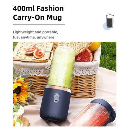 400ml USB Rechargeable Portable Blender with Two Cups
