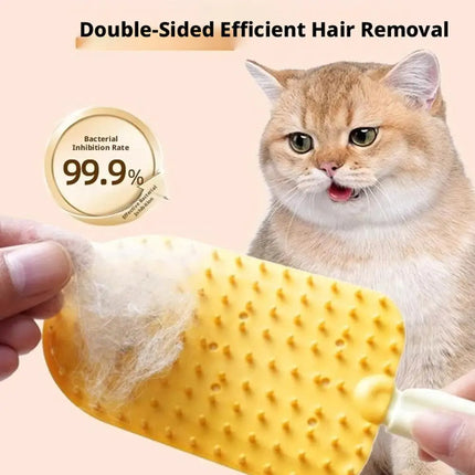 Dual-Sided Flexible Pet Grooming and Hair Removal Brush