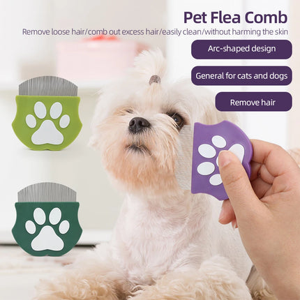 Mini Curved Flea and Detangling Comb for Cats and Dogs