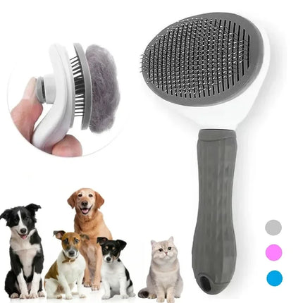 Self-Cleaning Slicker Brush for Dogs and Cats