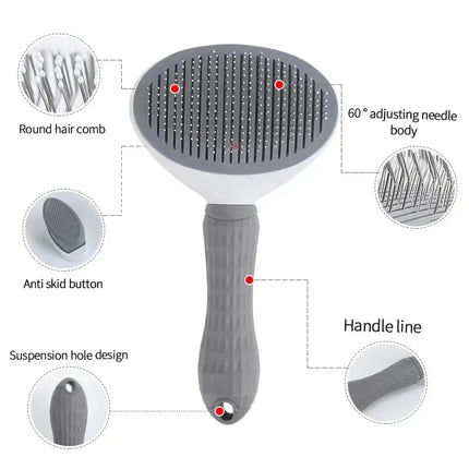 Self-Cleaning Slicker Brush for Dogs and Cats