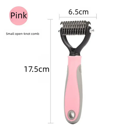Double-Sided Stainless Steel Pet Deshedding and Dematting Comb