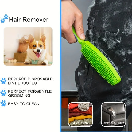Dual-Sided Washable Pet Hair Removal and Grooming Brush