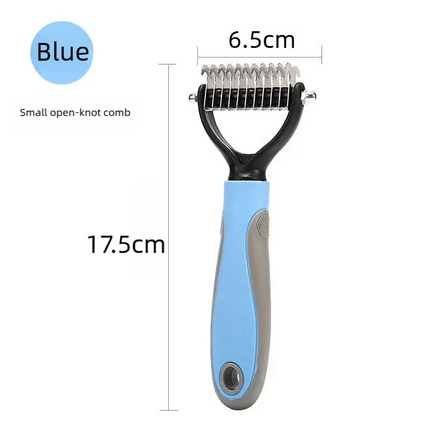 Double-Sided Stainless Steel Pet Deshedding and Dematting Comb