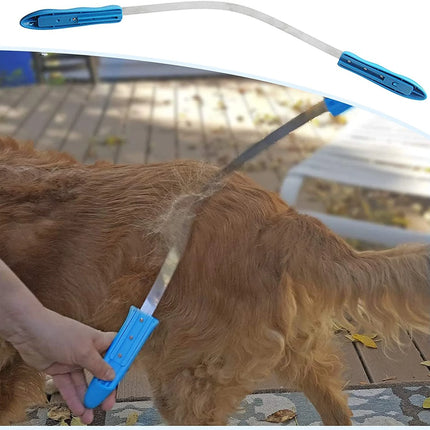 Stainless Steel Loop Shedding Blade for Long-Hair Dogs