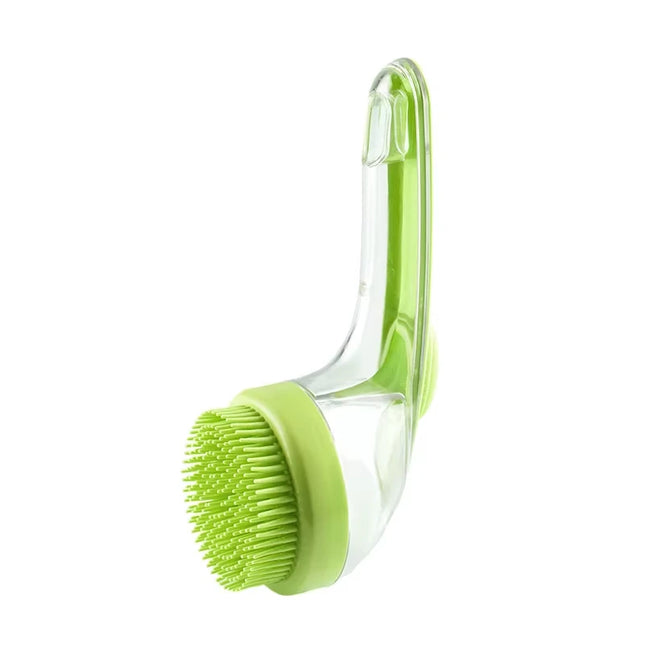 Long-Handle Pet Bathing Brush with Shampoo Dispenser