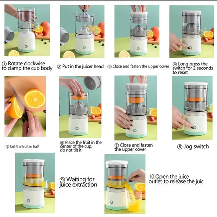 Portable Electric Citrus Juicer with Pulp Separator