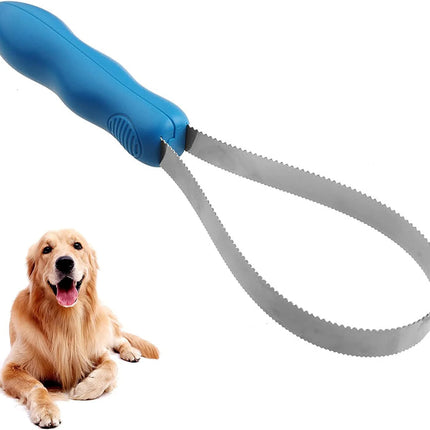 Stainless Steel Loop Shedding Blade for Long-Hair Dogs