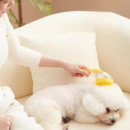 Long-Handle Pet Bathing Brush with Shampoo Dispenser