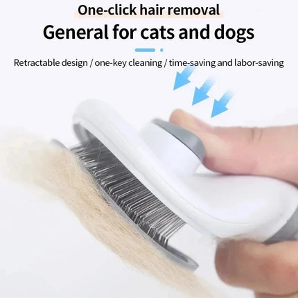 Self-Cleaning Slicker Brush for Dogs and Cats
